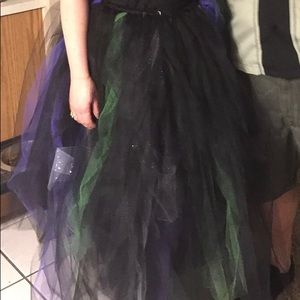 Full length tulle skirt tie closure